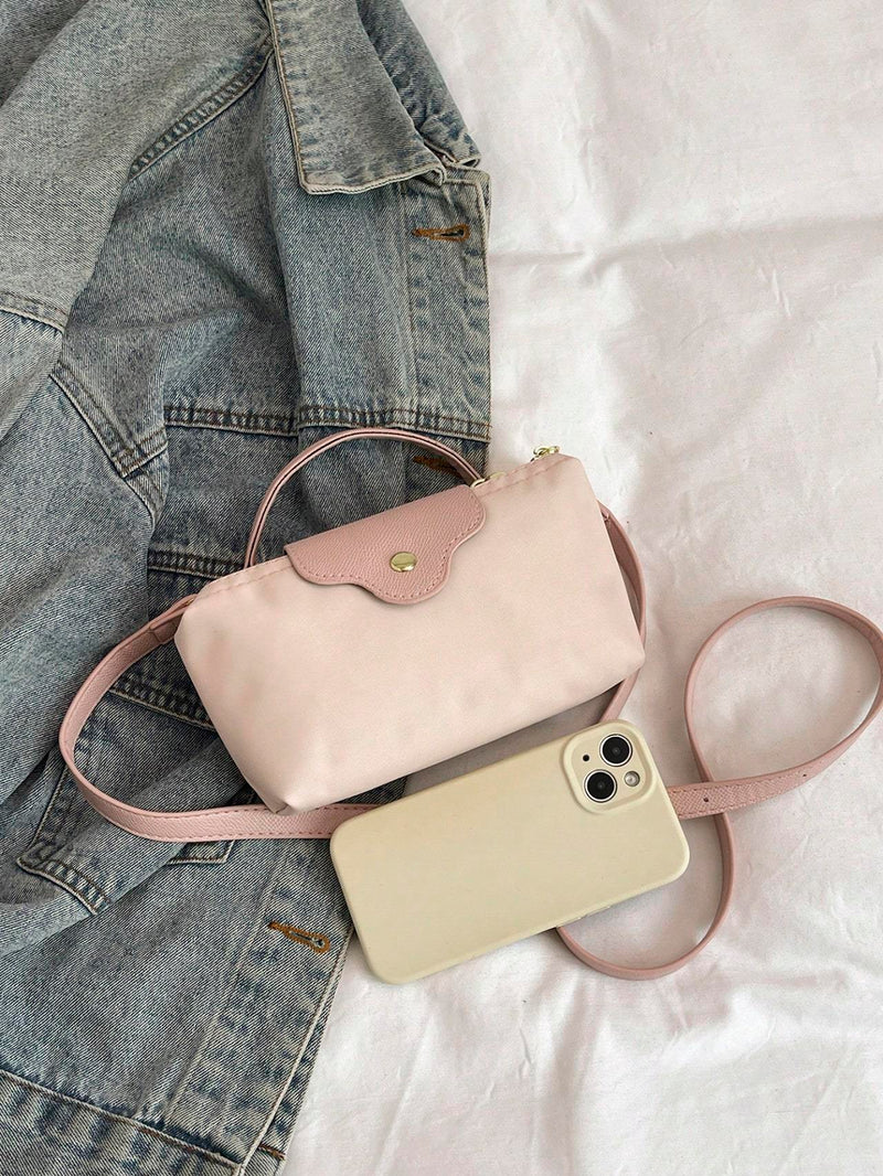 Casual Solid Color Fashionable Women's Handbag Crossbody Bag