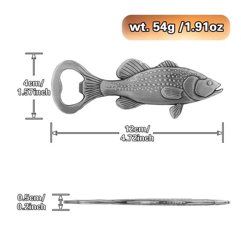 Creative Sea Bass Bottle Opener With Velvet Bag