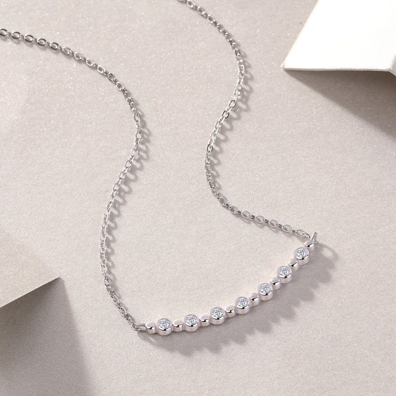White Moon And Stars - A Fashionable And Luxurious Diamond Jewelry Pendant Set