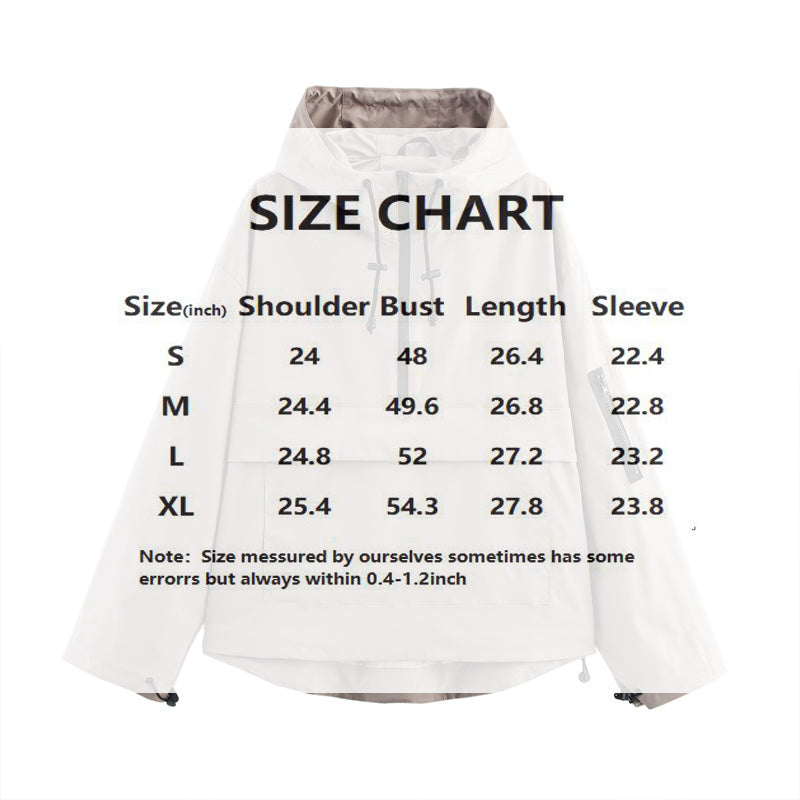 Women's Long Sleeve Zip Hooded Jacket With Pockets - Casual Sporty Windbreaker For Spring&Fall