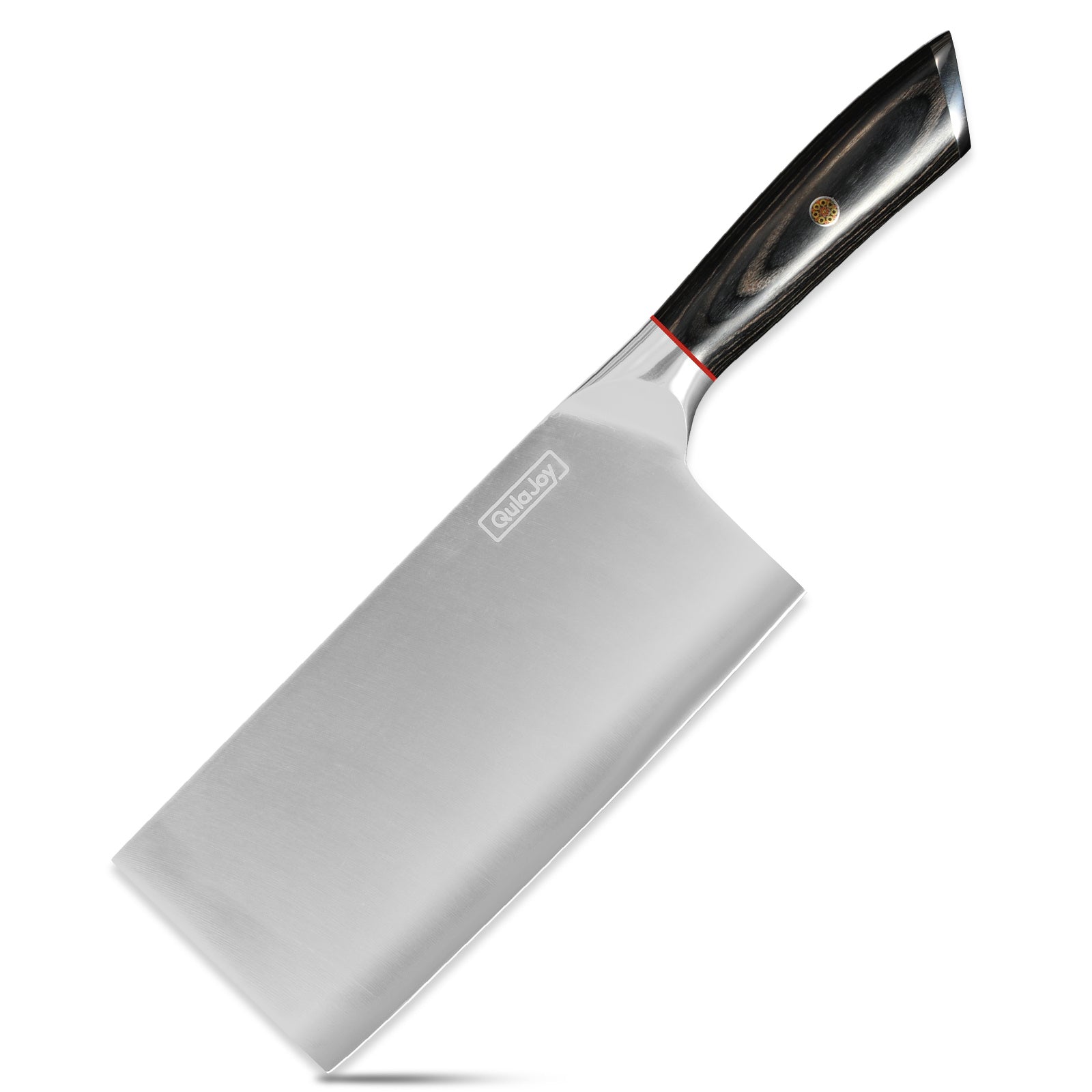 Qulajoy Meat Cleaver Knife - 7.3 Inch High Carbon Stainless Steel Butcher Knife For Meat Cutting