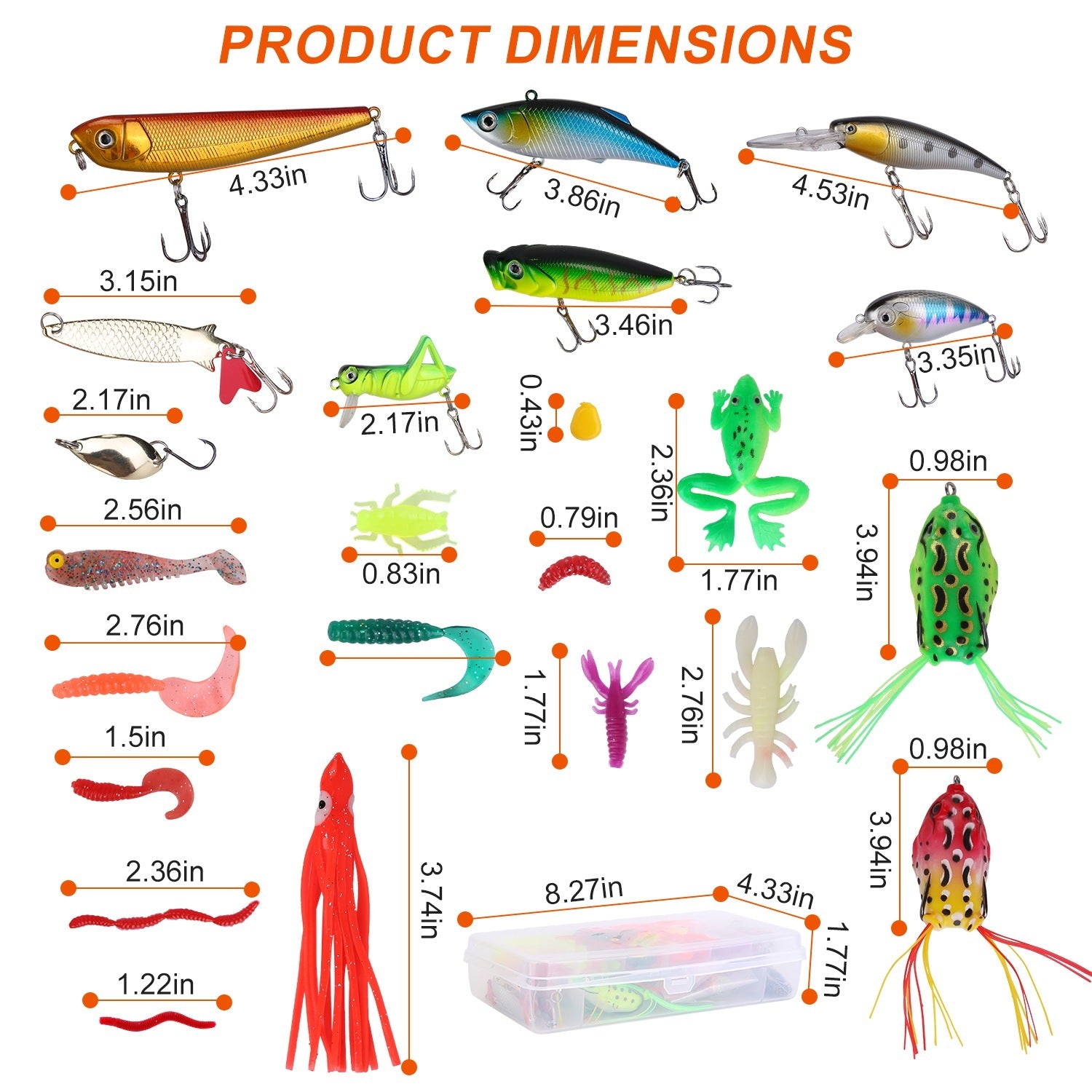 375Pcs Fishing Baits And Tackle Box Saltwater