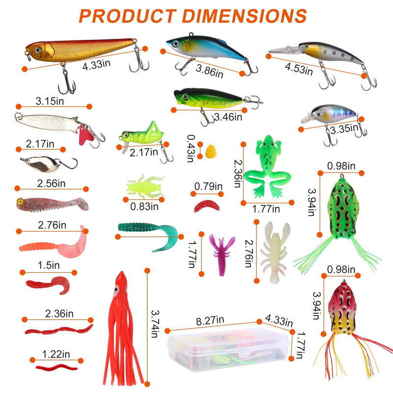 375Pcs Fishing Baits And Tackle Box Saltwater