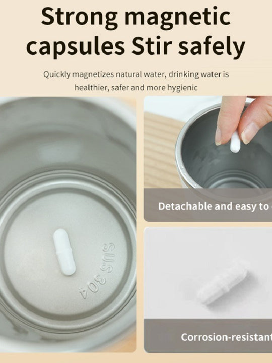 Automatic Coffee Stirring Cup, Stainless Steel Self-stirring Coffee Cup With Lid