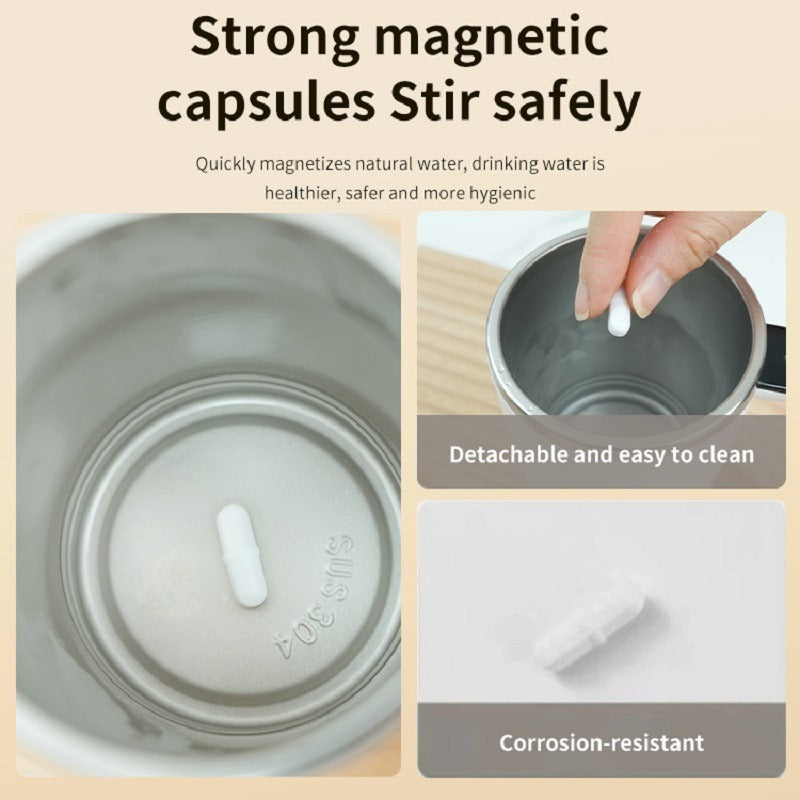 Automatic Coffee Stirring Cup, Stainless Steel Self-stirring Coffee Cup With Lid