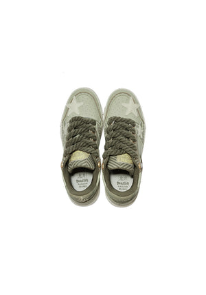 KAALIXTO--Retro Star Sneakers-West Lake Longjing Tea - Unisex