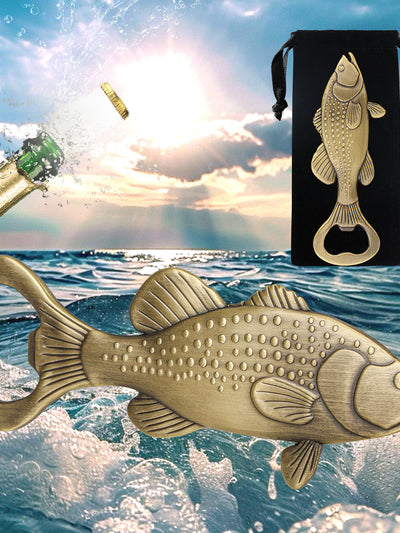Creative Sea Bass Bottle Opener With Velvet Bag
