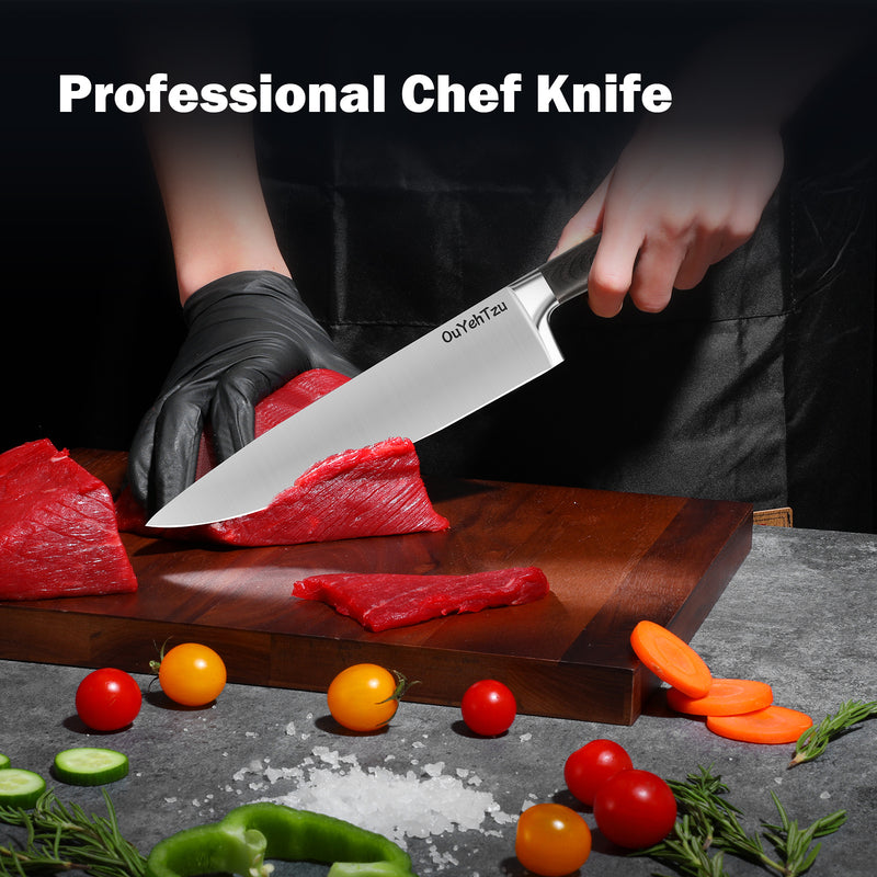 8 Inch Chef Knife, Sharp Japanese High Carbon Steel Kitchen Knives
