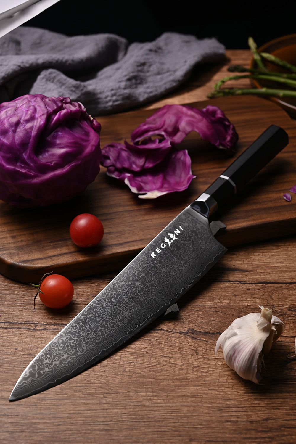 Kegani 8 Inch Japanese Kiritsuke Chef Knife