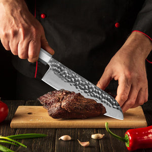 Japanese Chef Knife - 8 Inch Professional Chef's Knife Ultra Sharp Kitchen Knife Japanese 9-Layers VG-10 Clad