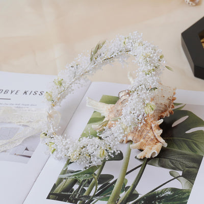 Gypsophila Crown, Dried Flower Crown