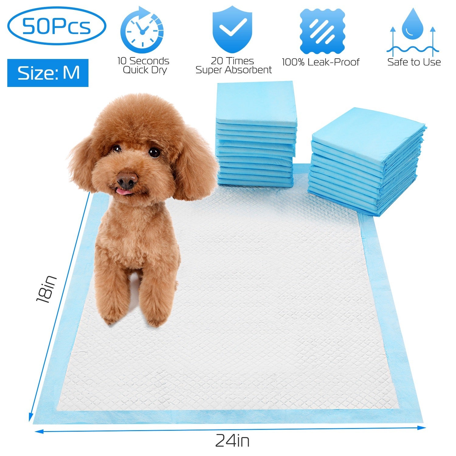 50Pcs Per Set Dog Training Pads