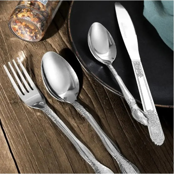 Product Name  Deluxe Premium Cutlery Flatware Set For The Home  Stainless Steel Cutlery Service With 1 Dinner Fork