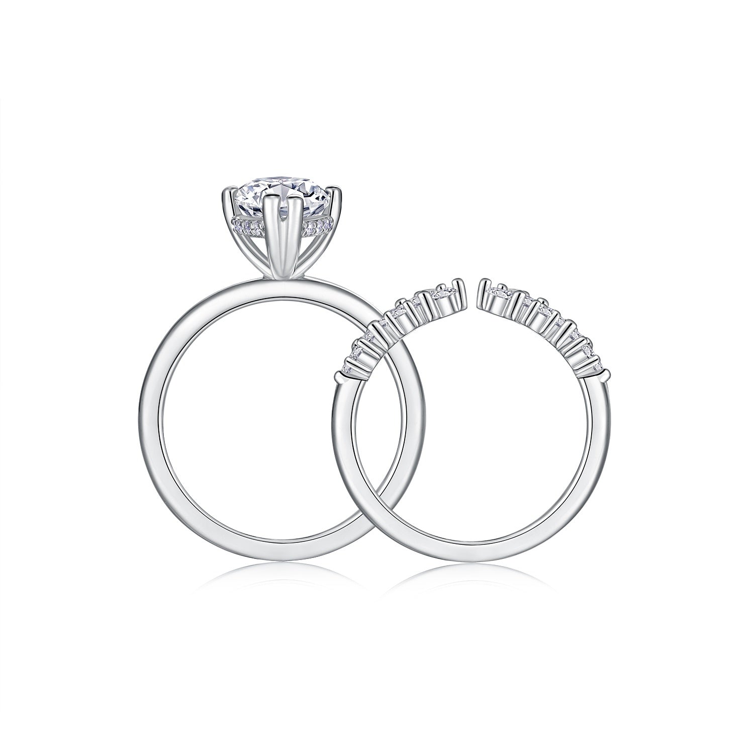 Star Eyes - Fashionable Men's And Women's Ring And Ring Jewelry Set