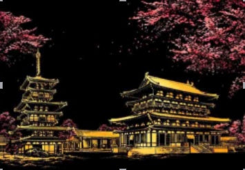 Decorative painting scratch scraping painting drawing