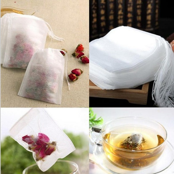 100Pcs Lot NonWoven Fabric Teabags 5.5 X 7CM Empty Tea Bags