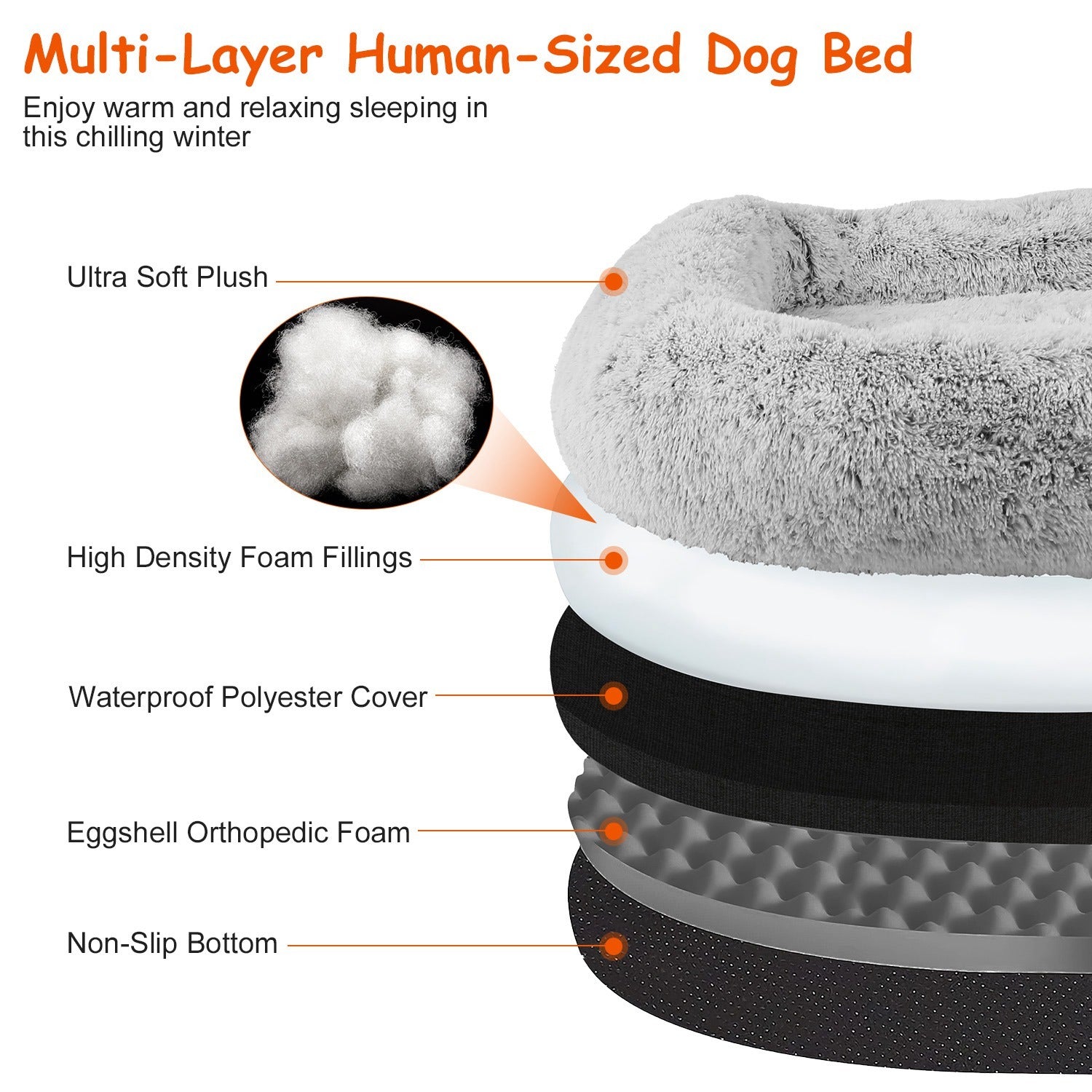 Large Foldable Human Size Dog Bed