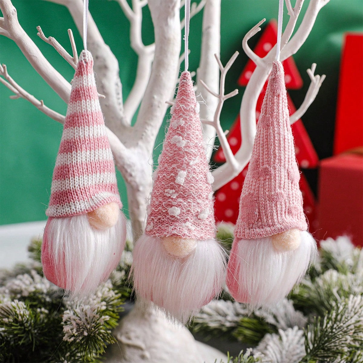 12 Pcs Christmas Gnome Ornaments Christmas Tree Decorations Pendant Ornaments Xmas Tree