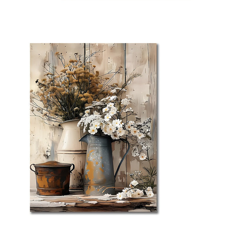 1 Piece Framed Wooden Canvas Painting