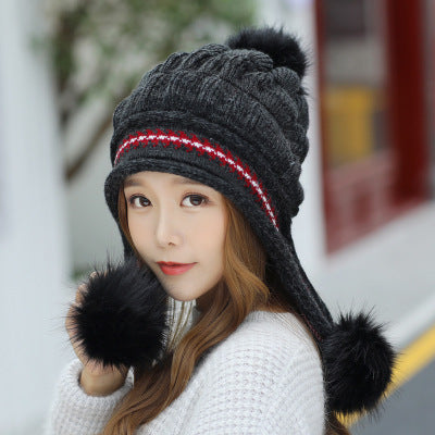 Cozy Knit Fleece-Feel Beanie With Ear Flaps
