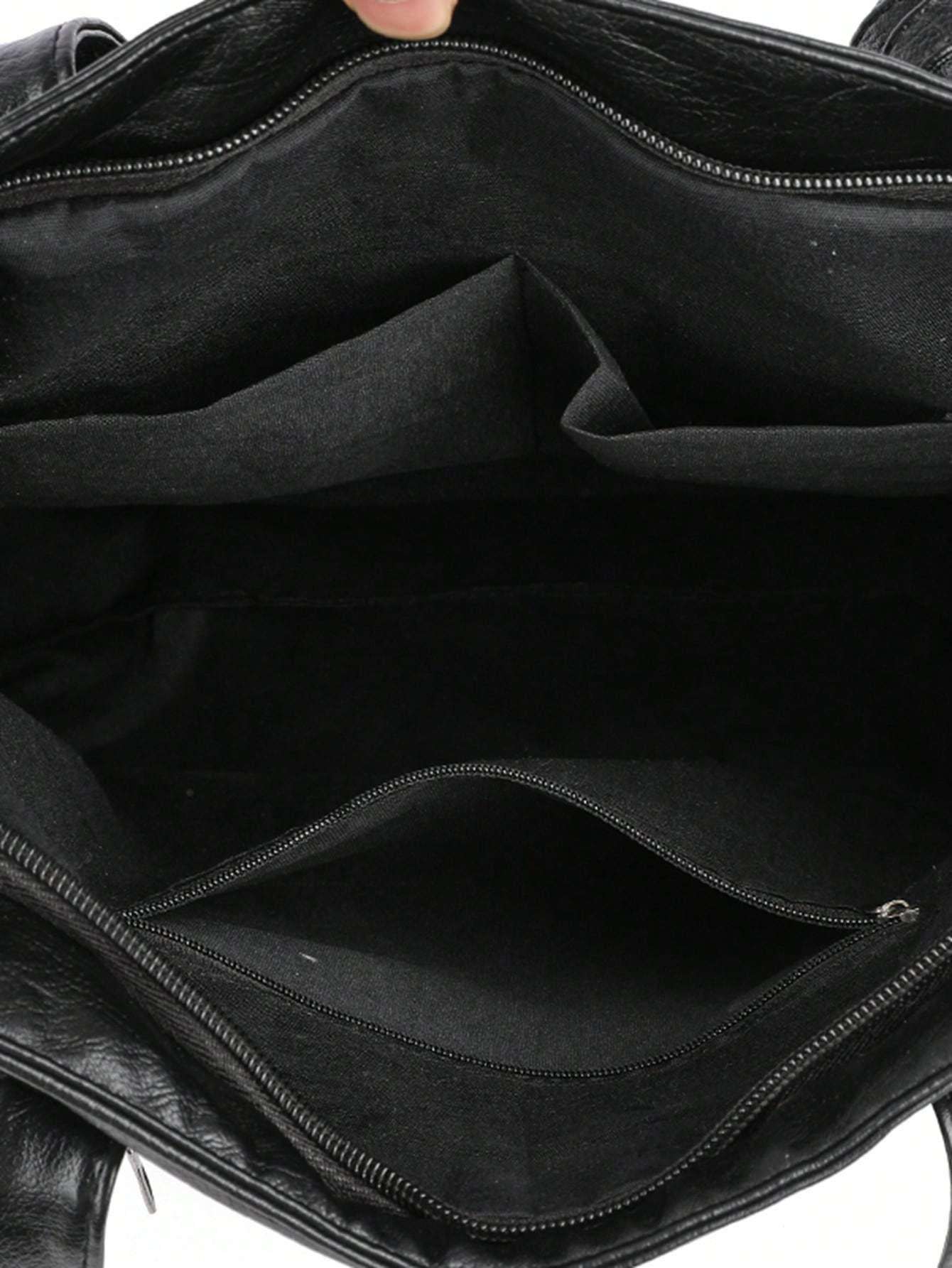 Minimalist Tote Bag Double Handle Solid Color Large Capacity