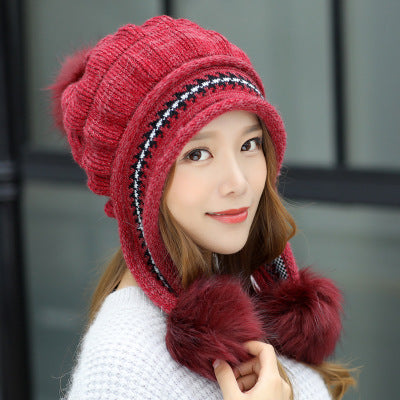 Cozy Knit Fleece-Feel Beanie With Ear Flaps