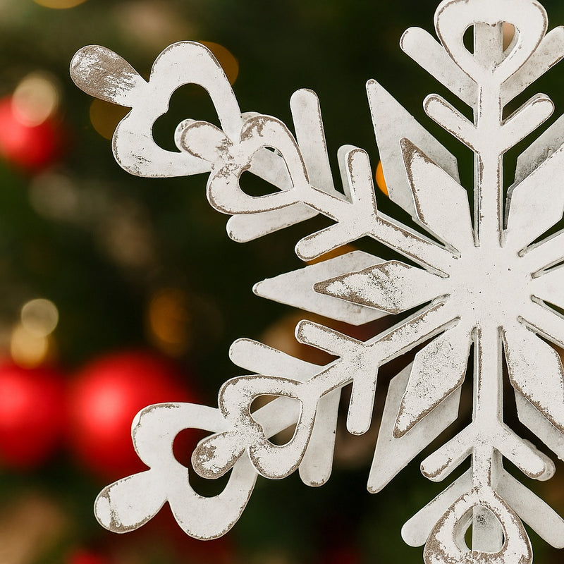 6PCS Set Iron Snowflake Christmas Tree Hanging Ornaments 6.3x1.8x6.7