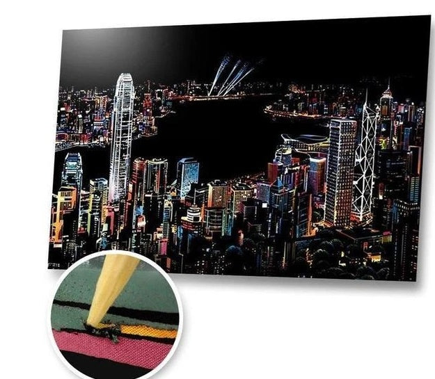 Decorative painting scratch scraping painting drawing