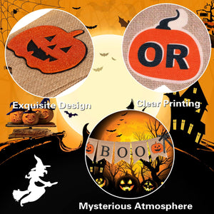 Halloween Burlap Banner Halloween Party