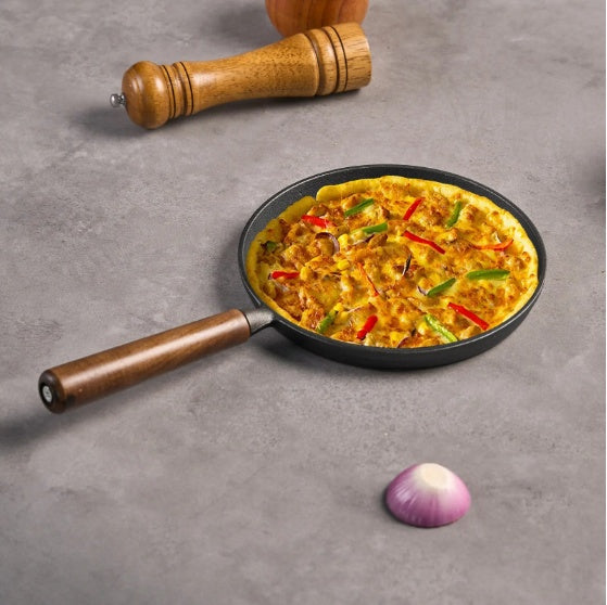 WANGYUANJI Cast Iron Pizza Pan 7.9, Uncoated Pancake Skillet For Indoor And Outdoor