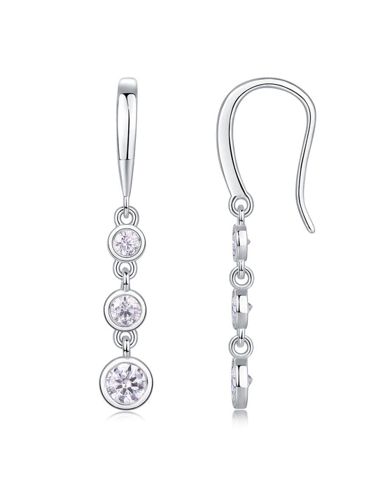 Classic Multi-diamond Set Moissanite Silver Earrings Luxury Fashion Diamond Earrings Stud Earrings