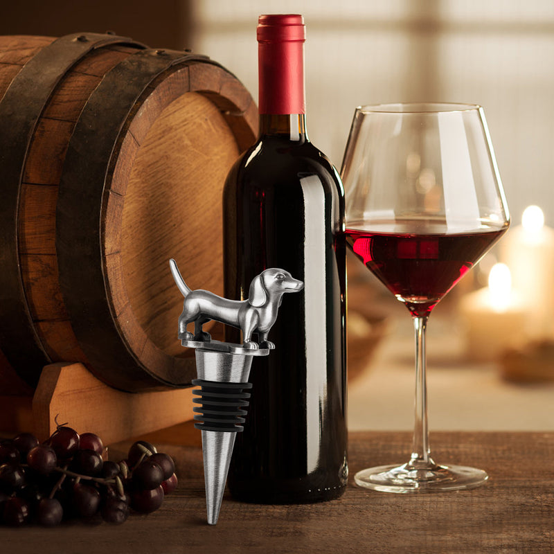 A Dachshund-shaped Red Wine Stopper