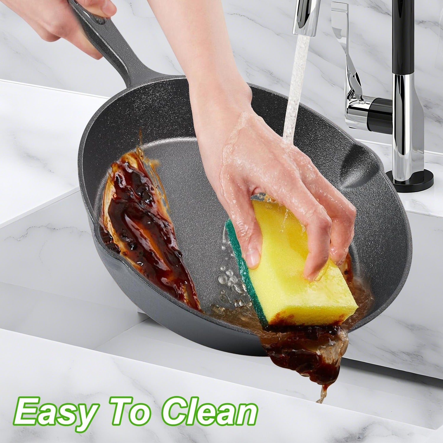 3Pcs Pre-Seasoned Cast Iron Skillet Set