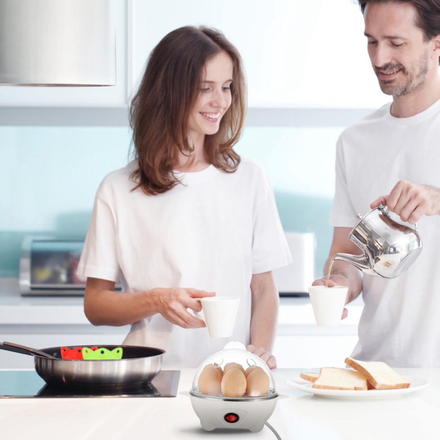 1Pc Electric Egg Cooker 7-Capacity Hard-Boiled Egg Maker