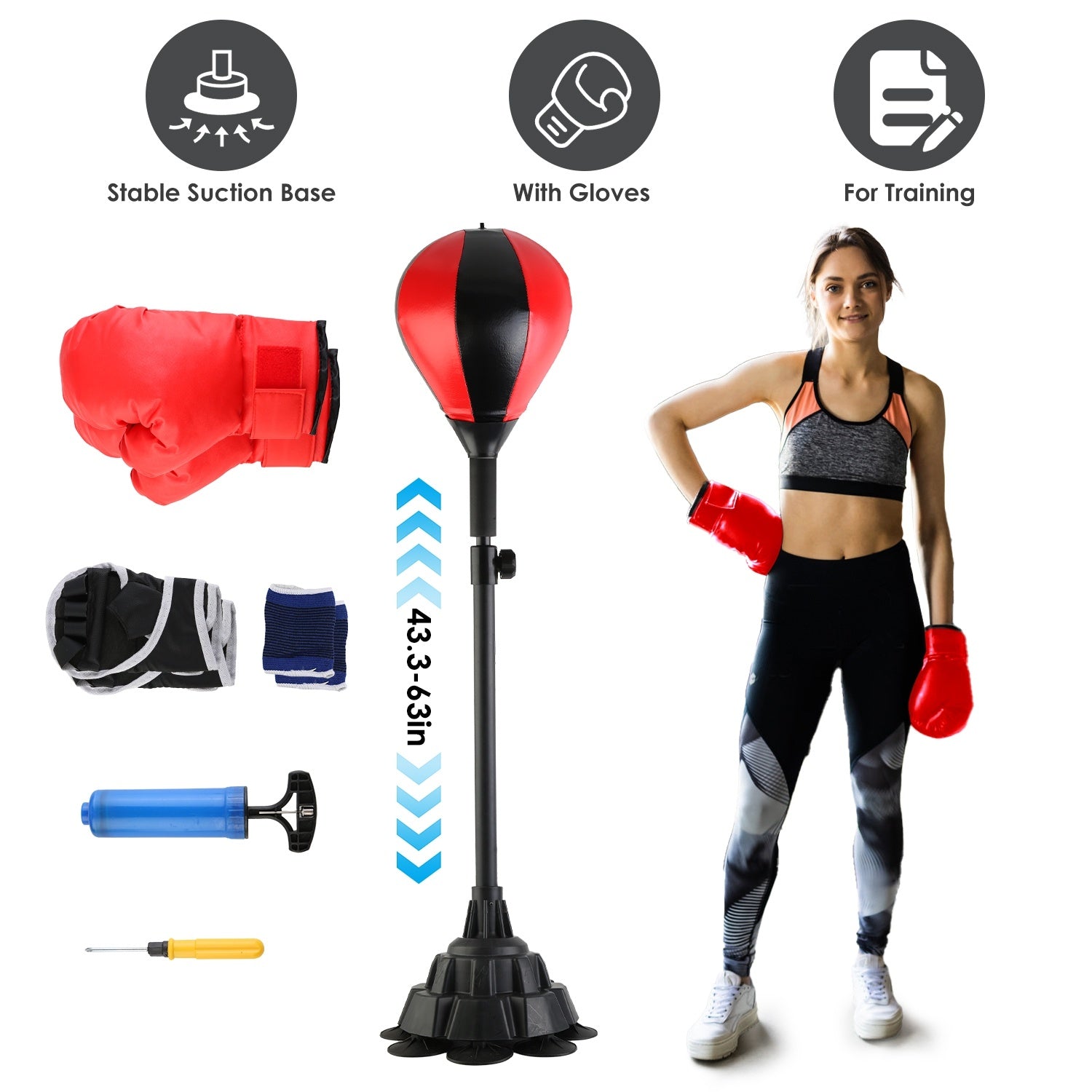 Punching Bag With Stand Free Standing Boxing Ball