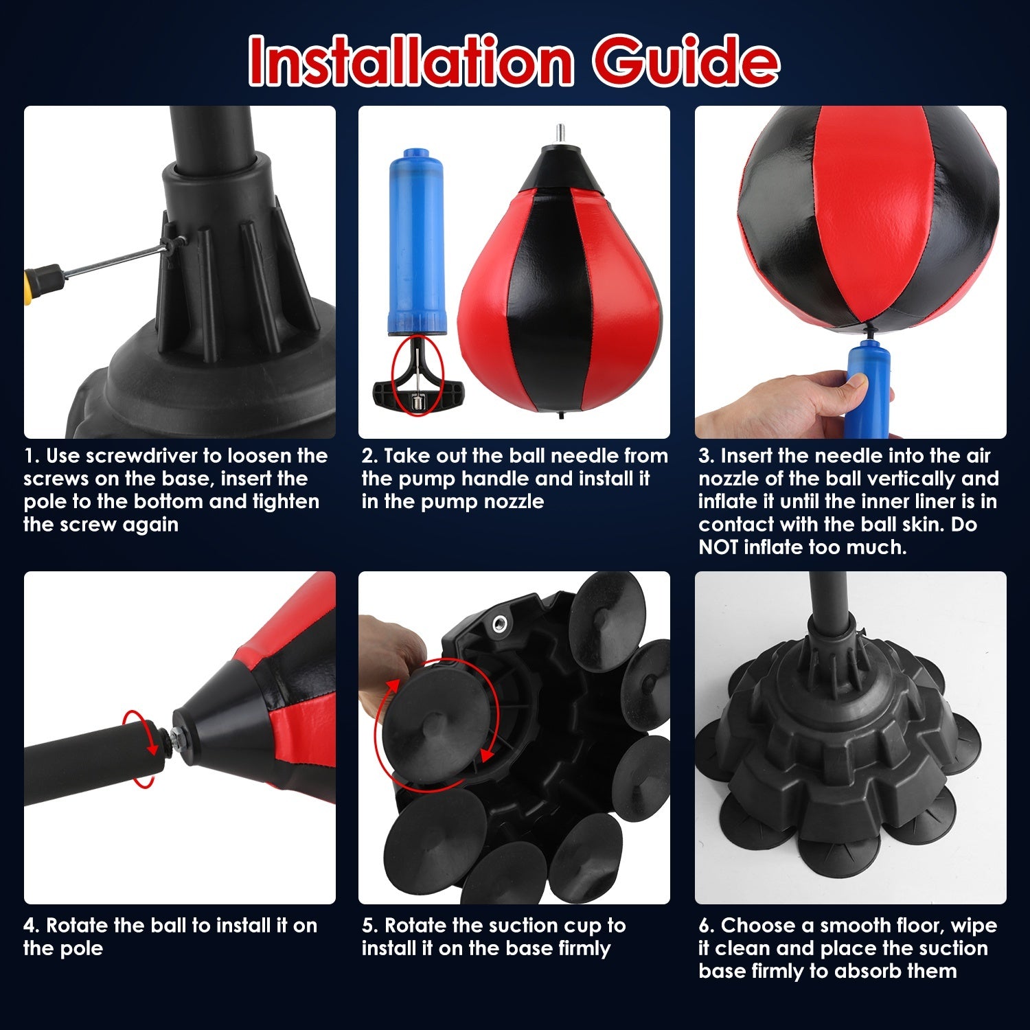 Punching Bag With Stand Free Standing Boxing Ball