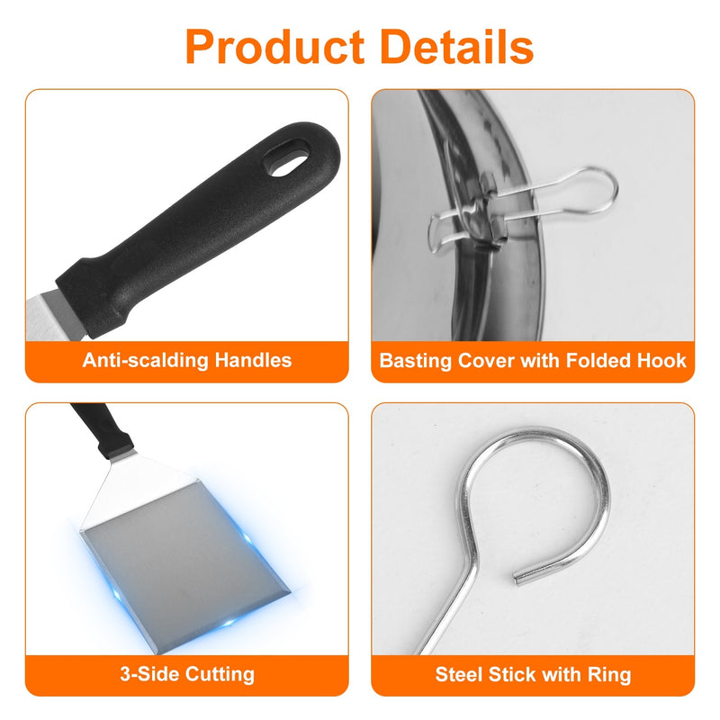 31Pcs Griddle Accessories Kit Flat Top Grill Accessories For Camp Chef Bag