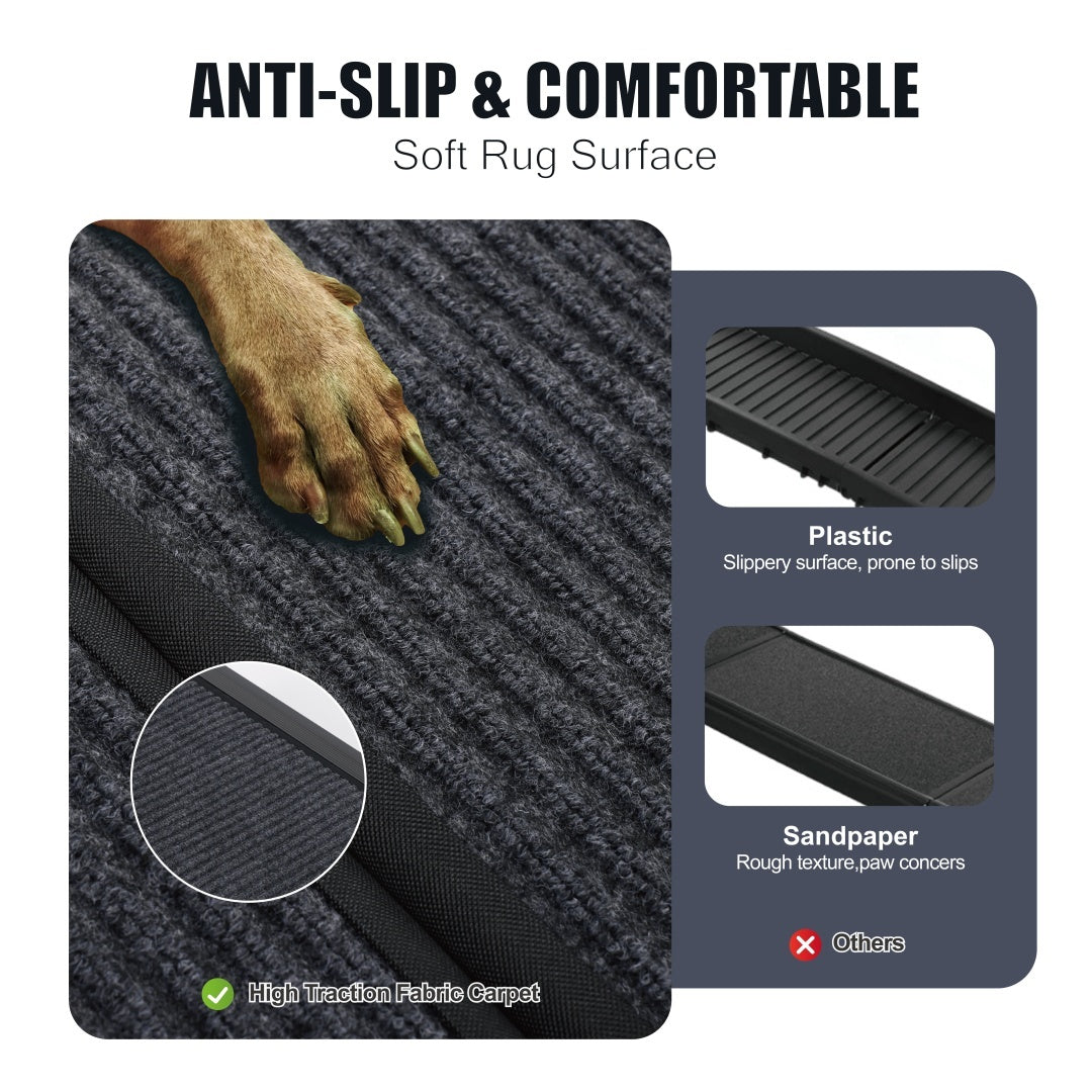 Dog Ramp For Car 65x17 Large Folding Pet Stair Ramps