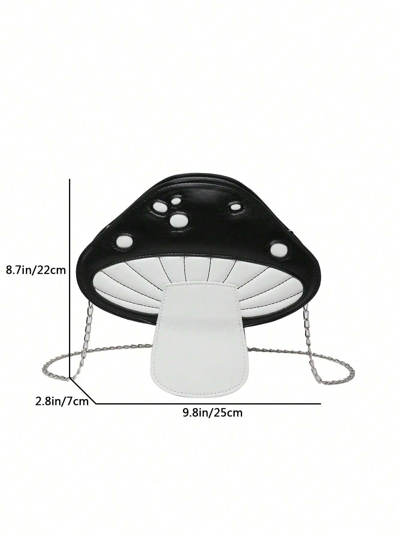 Foreign  2025 Summer New Contrast Color Simulation Mushroom Crossbody Chain Bag