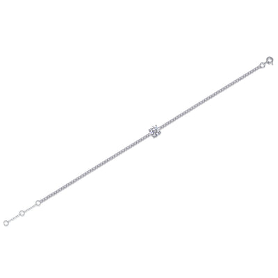 Dawn Dew Beads Luxury Fashion Mossan Diamond Silver Jewelry Comparable To Natural Diamond Bracelet