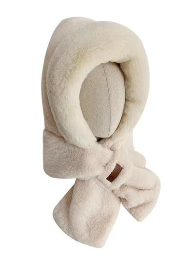 Cycling Cold Protection Ear Protection Fleece-lined Warm Hat All-match Scarf