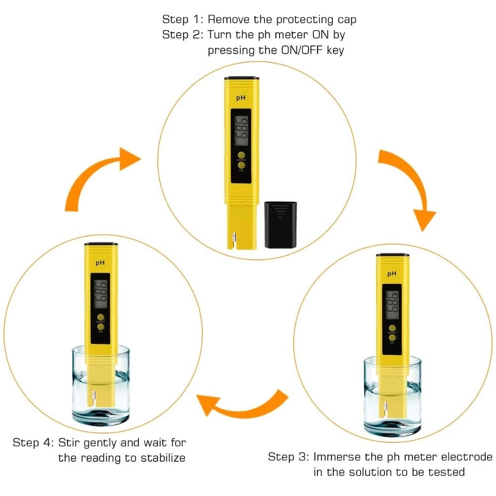 PH Meter 0.01 PH Battery Powder High Precision Water