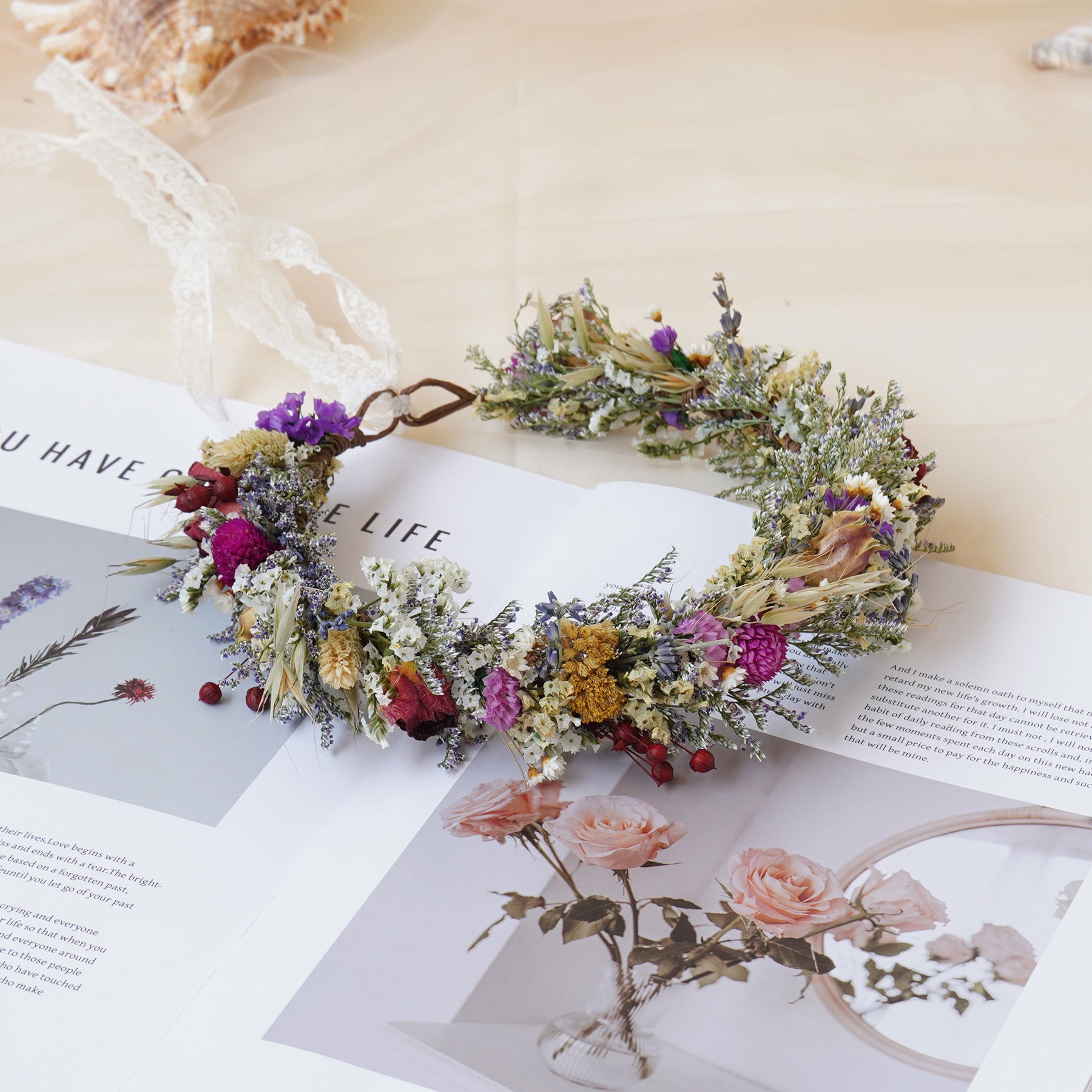 Baby Breath Crown, Dried Crown