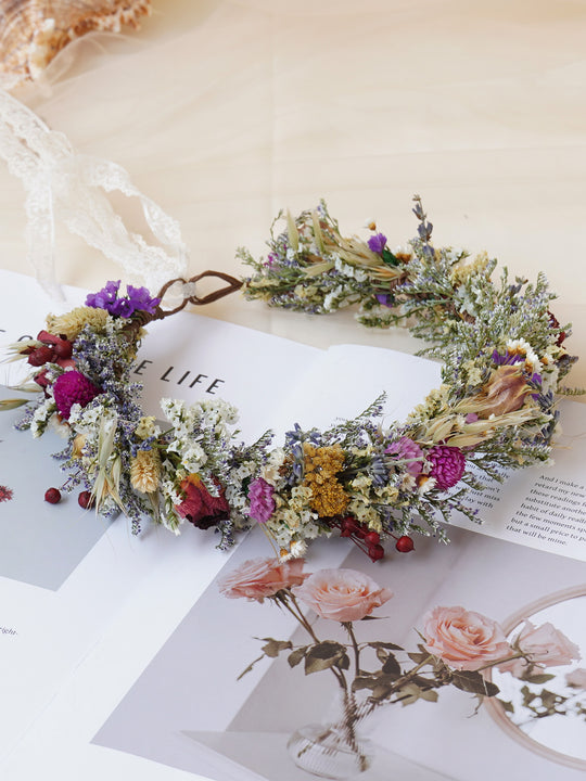 Baby Breath Crown, Dried Crown