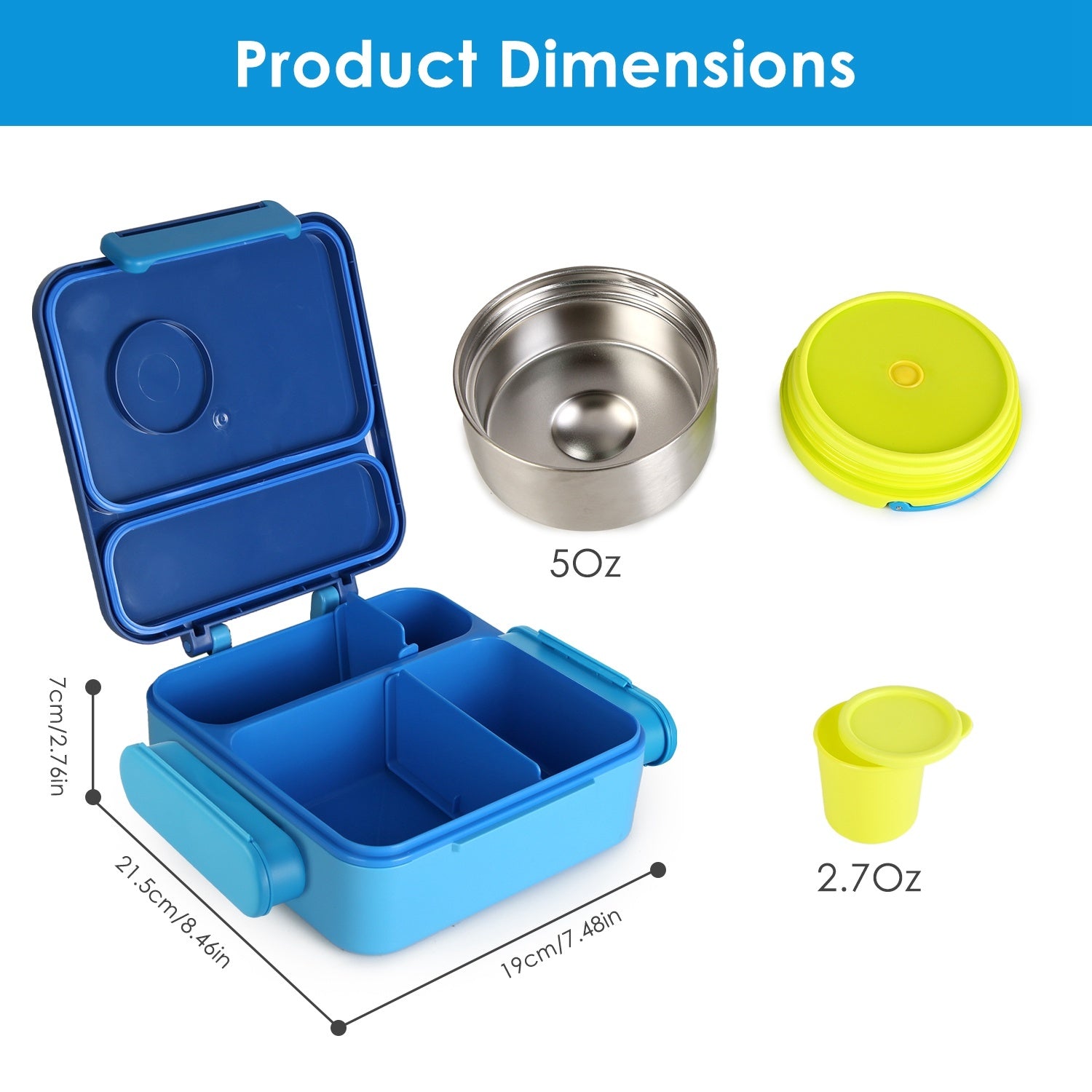1Pc Kids Lunch Box Thermal Lunch Container With Insulated Storage Bag