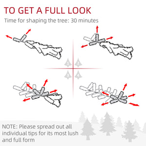 HOMCOM 5' Snow Flocked Artificial Pencil Christmas Tree