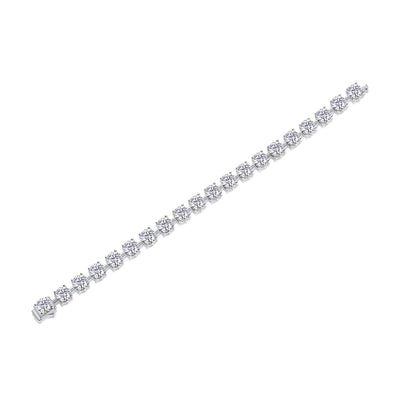 About Time Luxury Fashion Mossan Diamond S925 Silver Bracelet Comparable To Natural Diamonds
