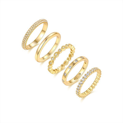 Gold Ring - A Fashionable Men's And Women's Ring And Jewelry Piece Set