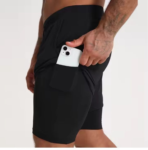 Men Liner Running Fitness Shorts