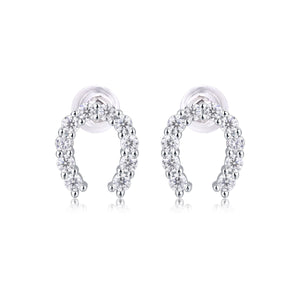 Keep Happiness Diamond Set Moissanite Silver Earrings Luxury Fashion Diamond Earrings Stud Earrings